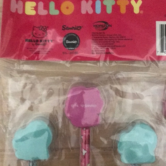 HELLO KITTY pencils scented erasers 4 pack NWT - Picture 4 of 4